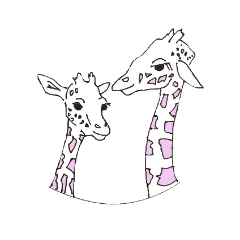 [LINEスタンプ] Pink Pink Giraffeの画像（メイン）