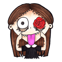 [LINEスタンプ] rosie girl (Eng)