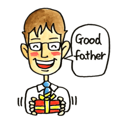 [LINEスタンプ] プレゼント父さん