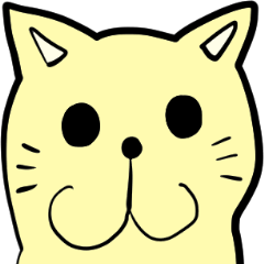 [LINEスタンプ] 黄色い猫のスタンプの画像（メイン）