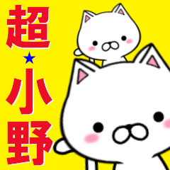 [LINEスタンプ] 超★小野(おの・オノ)なネコ