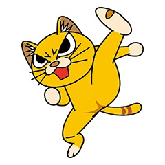 [LINEスタンプ] 猫空手(師匠編)