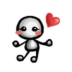 [LINEスタンプ] Simple life with only eyes fetchpriority=high