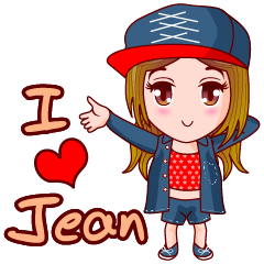 [LINEスタンプ] I Love Jeans