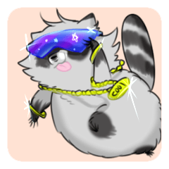 [LINEスタンプ] I'm a raccoon