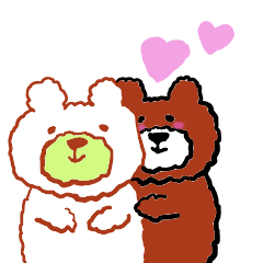 [LINEスタンプ] しろクマさんたち