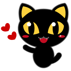 [LINEスタンプ] 黒猫缶