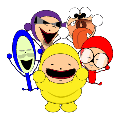 [LINEスタンプ] ゆかいな5人の宇宙人