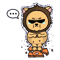 [LINEスタンプ] steamed bread lion1