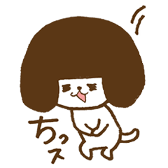 [LINEスタンプ] おかっぱ犬2（babymi）