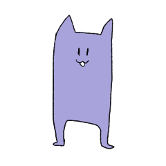 [LINEスタンプ] ムラサキ猫