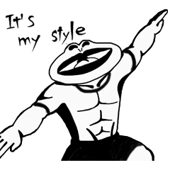 [LINEスタンプ] self-style frog