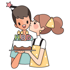 [LINEスタンプ] YOU ＆ ME : Lovely Coupleの画像（メイン）