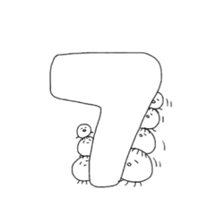 [LINEスタンプ] number Jellyfish