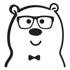 [LINEスタンプ] Nerdy Bear