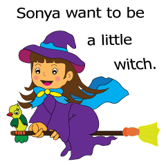 [LINEスタンプ] Sonya want to be a little witch.