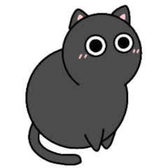 [LINEスタンプ] 真っ黒猫さんのスタンプ