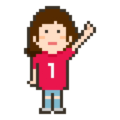 [LINEスタンプ] Pixel Sticker ver.1 (Her Life Worldwide)
