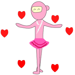 [LINEスタンプ] Dancers are Ninjas (Giselle)