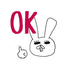 [LINEスタンプ] まつげうさぎ