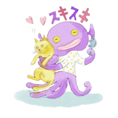 [LINEスタンプ] タコ宇宙人と仲間たち
