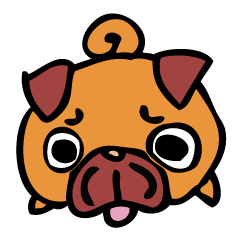 [LINEスタンプ] ブサイクパグ