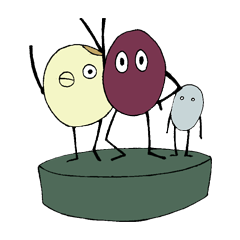 [LINEスタンプ] 仲間豆（なかままめ）