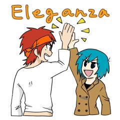 [LINEスタンプ] エレガンツァ～魔法使いと空と海～スタンプ