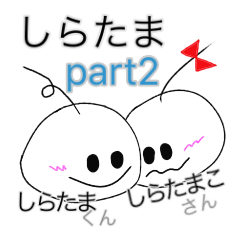[LINEスタンプ] しらたまくんとしらたまこさん第二弾