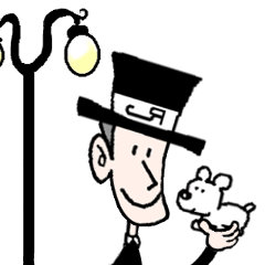 [LINEスタンプ] A gentleman and a dogの画像（メイン）