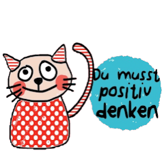 [LINEスタンプ] Meawmeaw (Deutsch) a polka cat