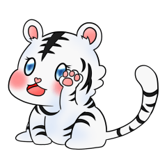 [LINEスタンプ] 白虎ちゃんスタンプ