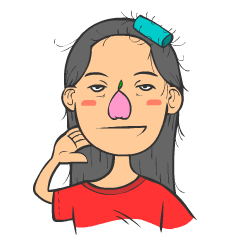 [LINEスタンプ] The Bell Fruit Nose Uwi