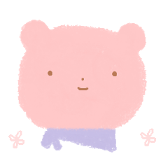 [LINEスタンプ] Pink Bear (face)