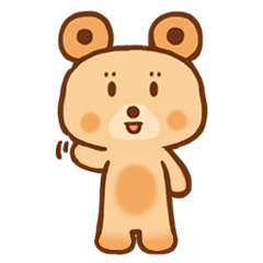 [LINEスタンプ] circle doughnut bear
