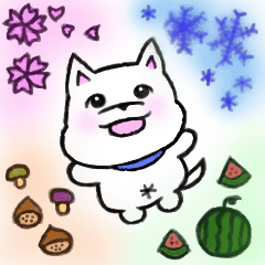 [LINEスタンプ] 犬のシロップくん シーズンズ