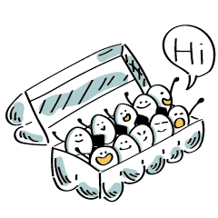 [LINEスタンプ] We are Eggs.