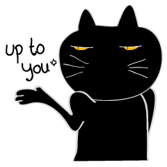 [LINEスタンプ] Black Cat [ver.Eng]