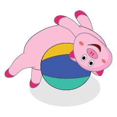 [LINEスタンプ] Another Love Yoga Plump Pink Animate