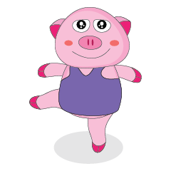 [LINEスタンプ] Love Yoga Plump Pink Animate