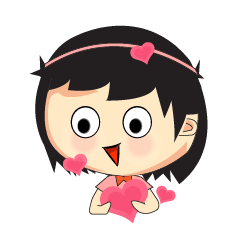 [LINEスタンプ] Playful Cute Girl Animated