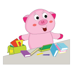 [LINEスタンプ] Busy Time The Plump Pink, Animated