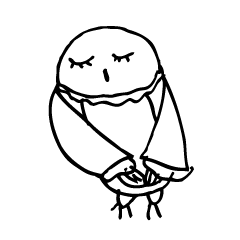 [LINEスタンプ] japanese snowy owl