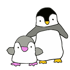 [LINEスタンプ] ペンギンきょうだいわっくんとななおちゃん