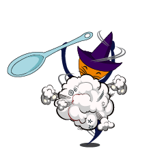 [LINEスタンプ] Fox and Witch Spoon Animated