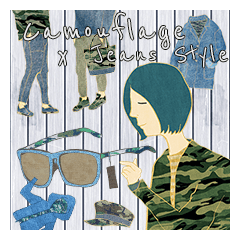 [LINEスタンプ] OOTD > camouflage x jeans style