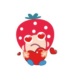 [LINEスタンプ] Lovely Strawberry Girl Animated