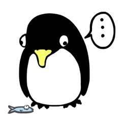 [LINEスタンプ] Penguin and little blue fish