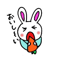 [LINEスタンプ] ワクワクうさぎ