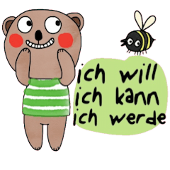 [LINEスタンプ] Bear in January (Deutsch)